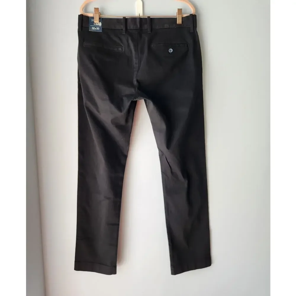 NWT J. Crew Men's Slim-Fit Flex Chino Pant Black 32/30